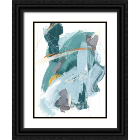 Rhythm Rhapsody IV Black Ornate Wood Framed Art Print with Double Matting by Vess, June Erica