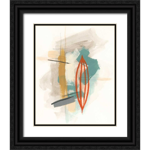 Elements I Black Ornate Wood Framed Art Print with Double Matting by Vess, June Erica