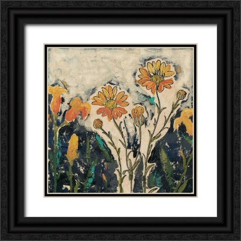 Floral Cutout II Black Ornate Wood Framed Art Print with Double Matting by Meagher, Megan