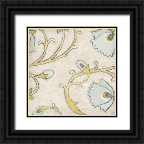 Spa Floral Fresco IV Black Ornate Wood Framed Art Print with Double Matting by Vess, June Erica