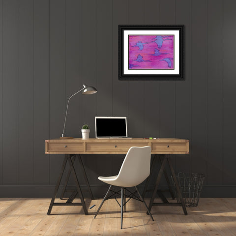 Flying Silhouettes I Black Ornate Wood Framed Art Print with Double Matting by Altug, Mehmet