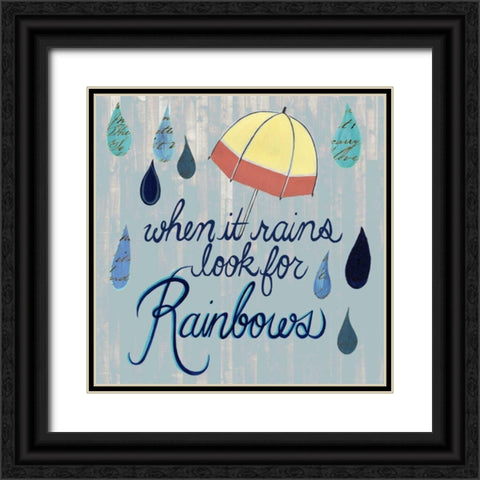 Rainy Day I Black Ornate Wood Framed Art Print with Double Matting by Popp, Grace