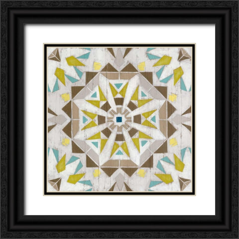 Driftwood Mandala I Black Ornate Wood Framed Art Print with Double Matting by Vess, June Erica