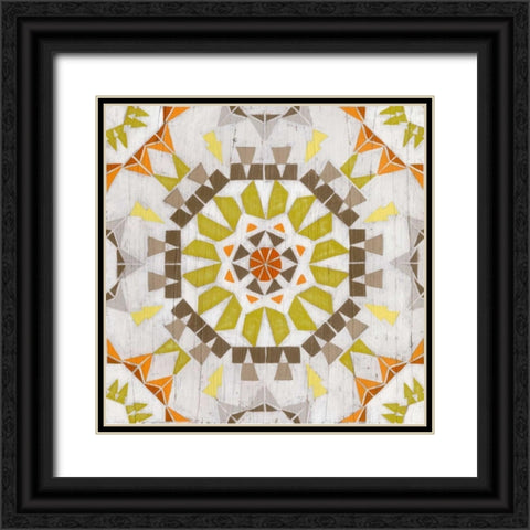 Driftwood Mandala III Black Ornate Wood Framed Art Print with Double Matting by Vess, June Erica