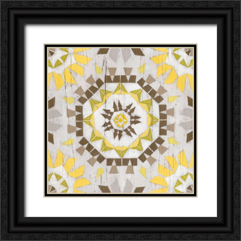 Driftwood Mandala IV Black Ornate Wood Framed Art Print with Double Matting by Vess, June Erica