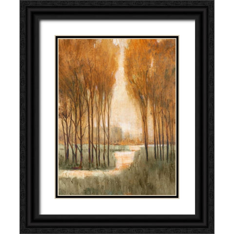 Golden Forest I Black Ornate Wood Framed Art Print with Double Matting by OToole, Tim