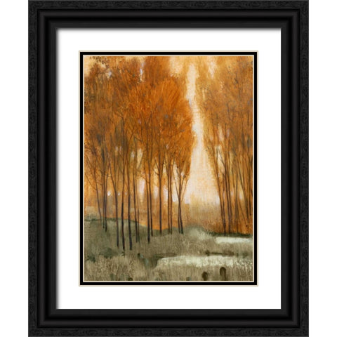 Golden Forest II Black Ornate Wood Framed Art Print with Double Matting by OToole, Tim