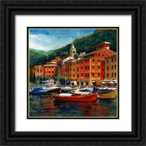 Italian Village I Black Ornate Wood Framed Art Print with Double Matting by OToole, Tim