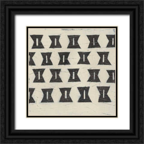 Tribal Patterns I Black Ornate Wood Framed Art Print with Double Matting by Vess, June Erica