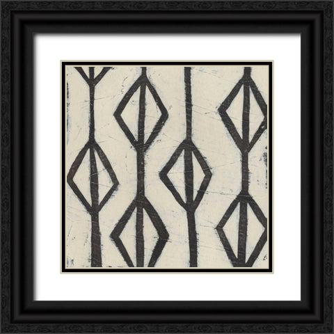 Tribal Patterns II Black Ornate Wood Framed Art Print with Double Matting by Vess, June Erica
