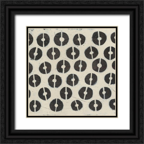 Tribal Patterns III Black Ornate Wood Framed Art Print with Double Matting by Vess, June Erica