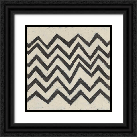 Tribal Patterns IX Black Ornate Wood Framed Art Print with Double Matting by Vess, June Erica