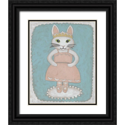 Ballerina Animal II Black Ornate Wood Framed Art Print with Double Matting by Zarris, Chariklia