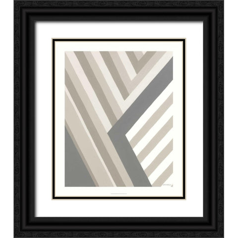 Neutral Rhythm I Black Ornate Wood Framed Art Print with Double Matting by Lam, Venna