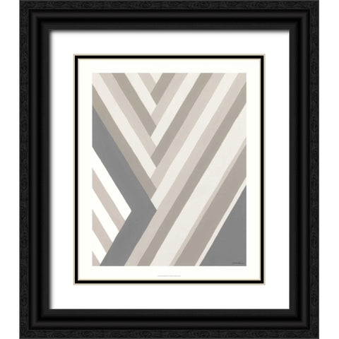 Neutral Rhythm II Black Ornate Wood Framed Art Print with Double Matting by Lam, Venna
