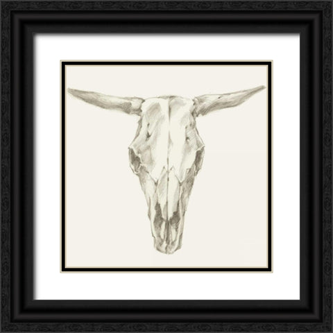 Western Skull Mount II Black Ornate Wood Framed Art Print with Double Matting by Harper, Ethan