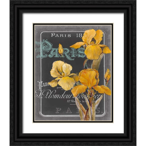 Chalkboard Paris IV Black Ornate Wood Framed Art Print with Double Matting by Studio W