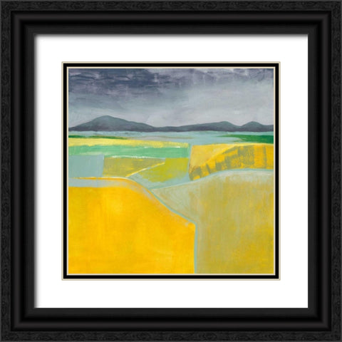 Golden Valley II Black Ornate Wood Framed Art Print with Double Matting by Popp, Grace