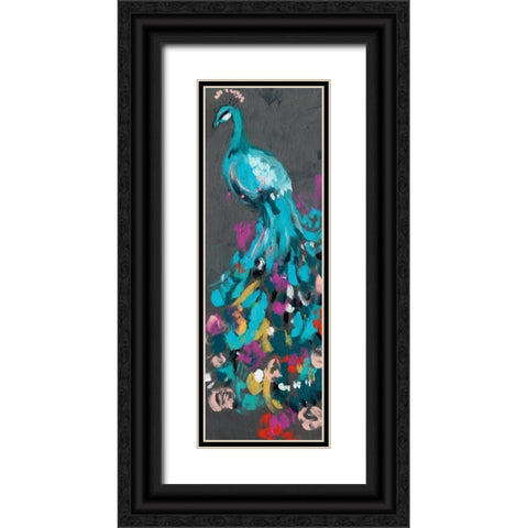 Flower Feathers II Black Ornate Wood Framed Art Print with Double Matting by Goldberger, Jennifer