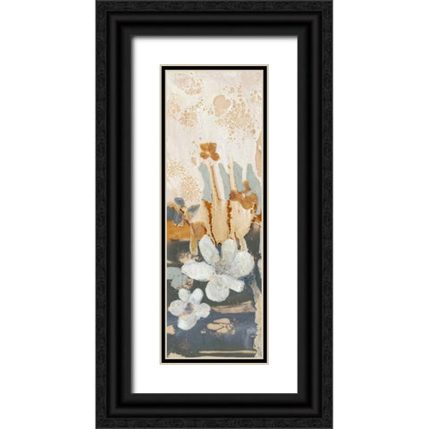 Drippy Flower Abstract I Black Ornate Wood Framed Art Print with Double Matting by Goldberger, Jennifer