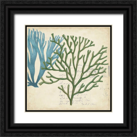 Seaweed Overlay I Black Ornate Wood Framed Art Print with Double Matting by Studio W
