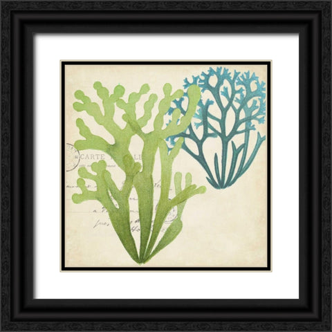 Seaweed Overlay II Black Ornate Wood Framed Art Print with Double Matting by Studio W