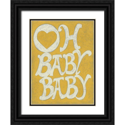 Oh Baby, Baby Black Ornate Wood Framed Art Print with Double Matting by Zarris, Chariklia