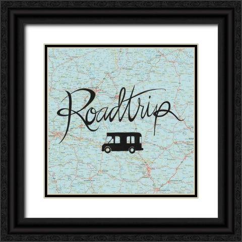 Road Trip II Black Ornate Wood Framed Art Print with Double Matting by Popp, Grace