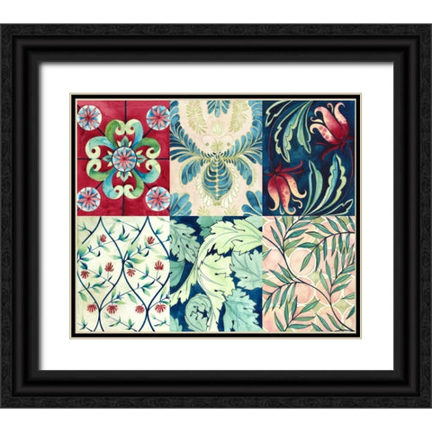 Ornate Watercolor Motif Black Ornate Wood Framed Art Print with Double Matting by Popp, Grace
