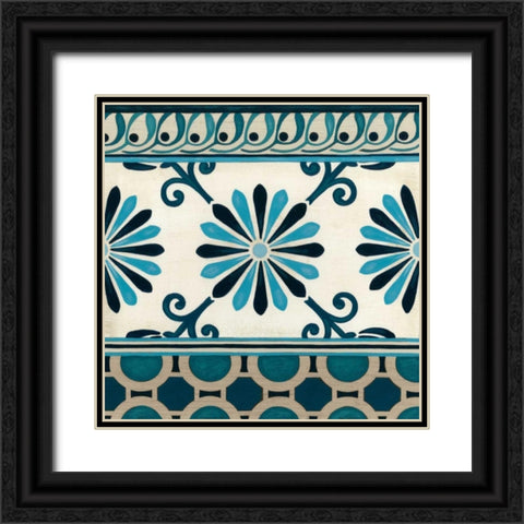 Indigo Frieze II Black Ornate Wood Framed Art Print with Double Matting by Vess, June Erica