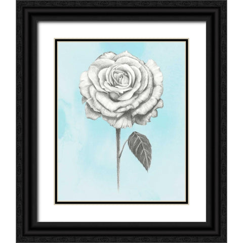 Graphite Rose III Black Ornate Wood Framed Art Print with Double Matting by Popp, Grace