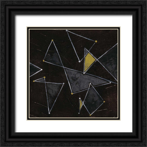 Algorithm I Black Ornate Wood Framed Art Print with Double Matting by Vess, June Erica