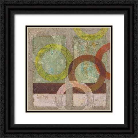 Circles Textured II Black Ornate Wood Framed Art Print with Double Matting by Altug, Mehmet