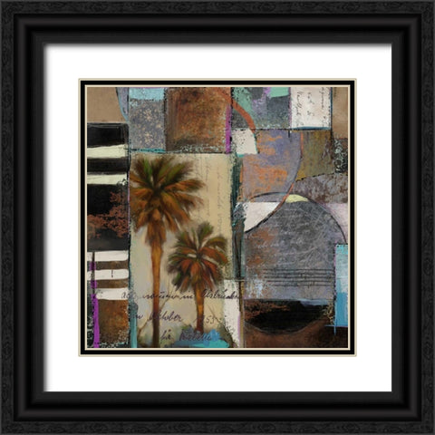 Abstract Palms I Black Ornate Wood Framed Art Print with Double Matting by Novak, Rick