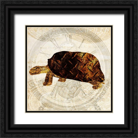 Steam Punk Turtle I Black Ornate Wood Framed Art Print with Double Matting by Ilosky, Pam