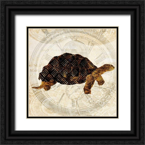 Steam Punk Turtle II Black Ornate Wood Framed Art Print with Double Matting by Ilosky, Pam