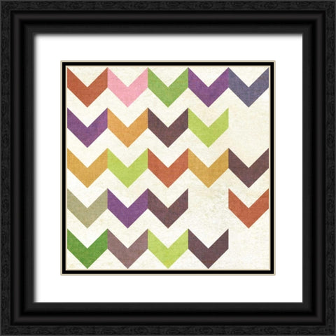 Arrow Pattern I Black Ornate Wood Framed Art Print with Double Matting by Fagalde, Jarman