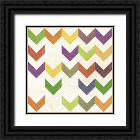 Arrow Pattern II Black Ornate Wood Framed Art Print with Double Matting by Fagalde, Jarman