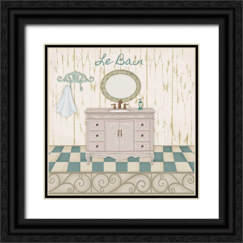 Bain Bleu II Black Ornate Wood Framed Art Print with Double Matting by Ditzian, Sue
