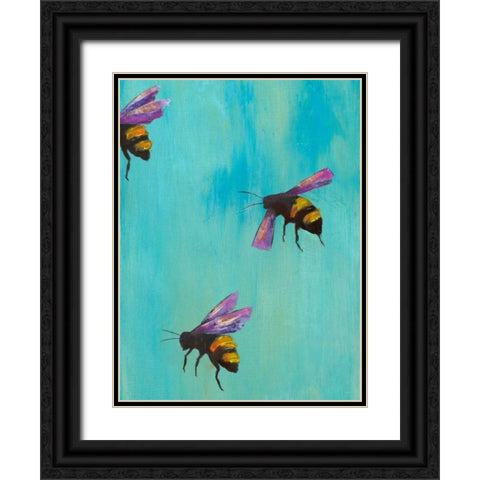 Pollinators III Black Ornate Wood Framed Art Print with Double Matting by Altug, Mehmet