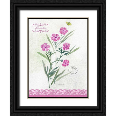 Flower Study on Lace III Black Ornate Wood Framed Art Print with Double Matting by Della-Piana, Elissa