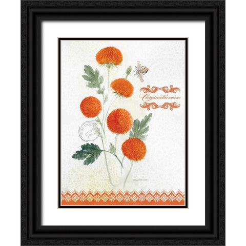 Flower Study on Lace IV Black Ornate Wood Framed Art Print with Double Matting by Della-Piana, Elissa