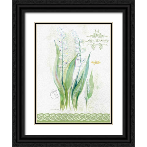 Flower Study on Lace IX Black Ornate Wood Framed Art Print with Double Matting by Della-Piana, Elissa