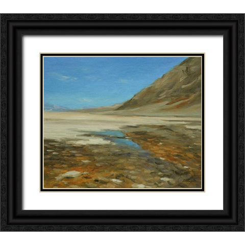 Badwater Basin, Death Valley Black Ornate Wood Framed Art Print with Double Matting by Larivey, Chuck