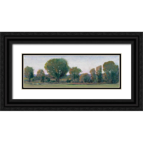 Panoramic Treeline II Black Ornate Wood Framed Art Print with Double Matting by OToole, Tim