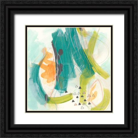 Skipping Stones II Black Ornate Wood Framed Art Print with Double Matting by Vess, June Erica