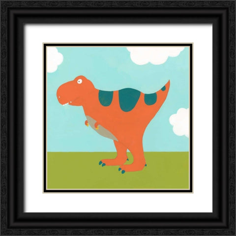 Playtime Dino I Black Ornate Wood Framed Art Print with Double Matting by Vess, June Erica