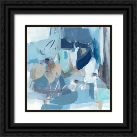 Blue Monday Black Ornate Wood Framed Art Print with Double Matting by Long, Christina
