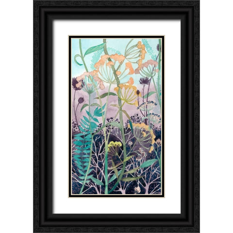 Illuminated Wildflowers I Black Ornate Wood Framed Art Print with Double Matting by Popp, Grace