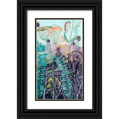 Illuminated Wildflowers II Black Ornate Wood Framed Art Print with Double Matting by Popp, Grace
